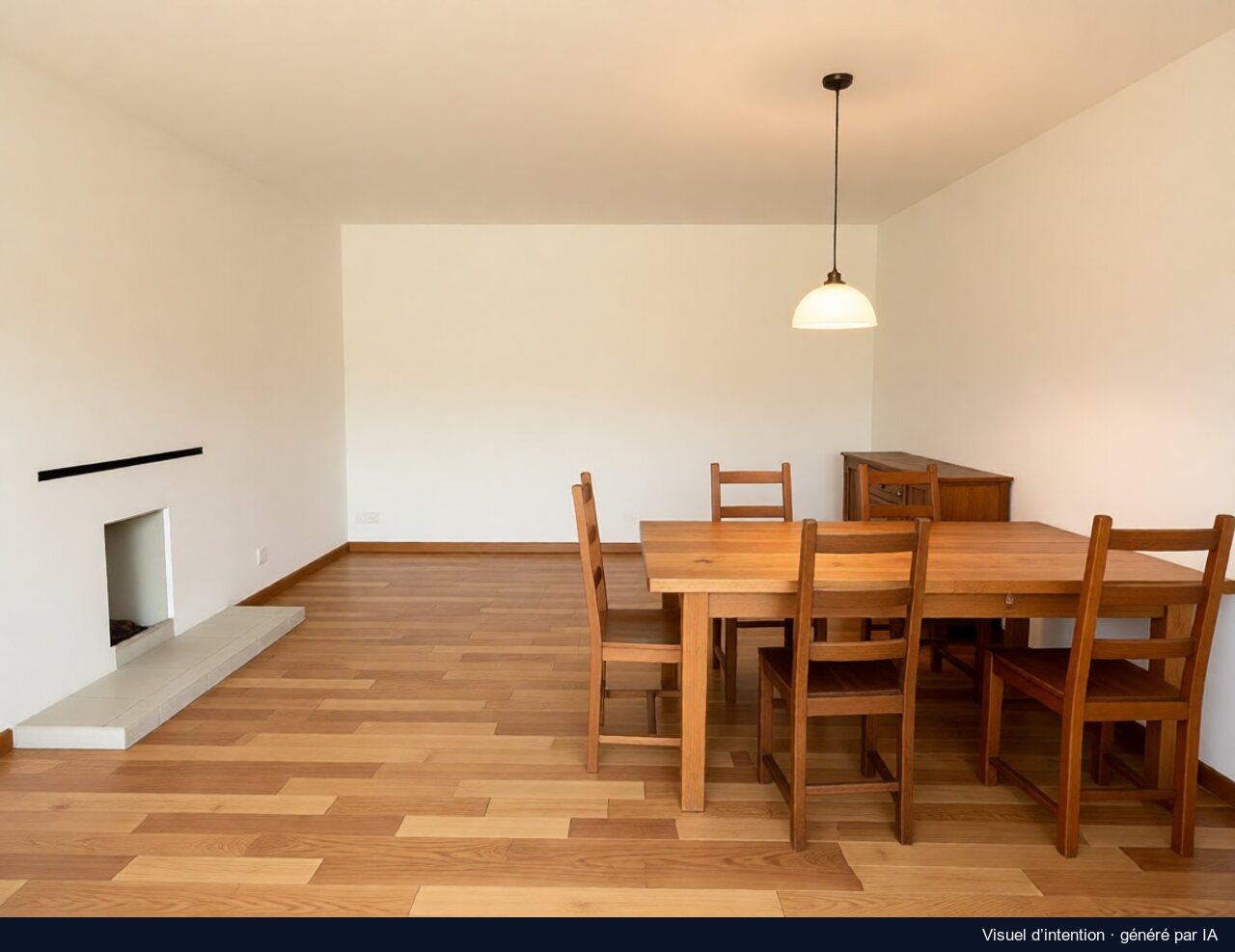 La salle au plafond effondré, Autruche : proposition de rénovation, image générée