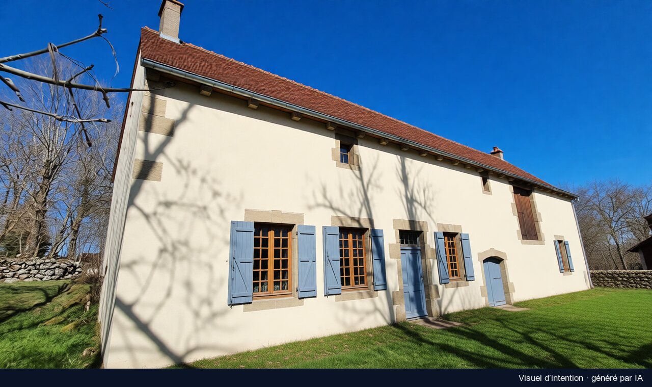 La grange-étable du Cantal, Chalinargues : proposition de rénovation, image générée