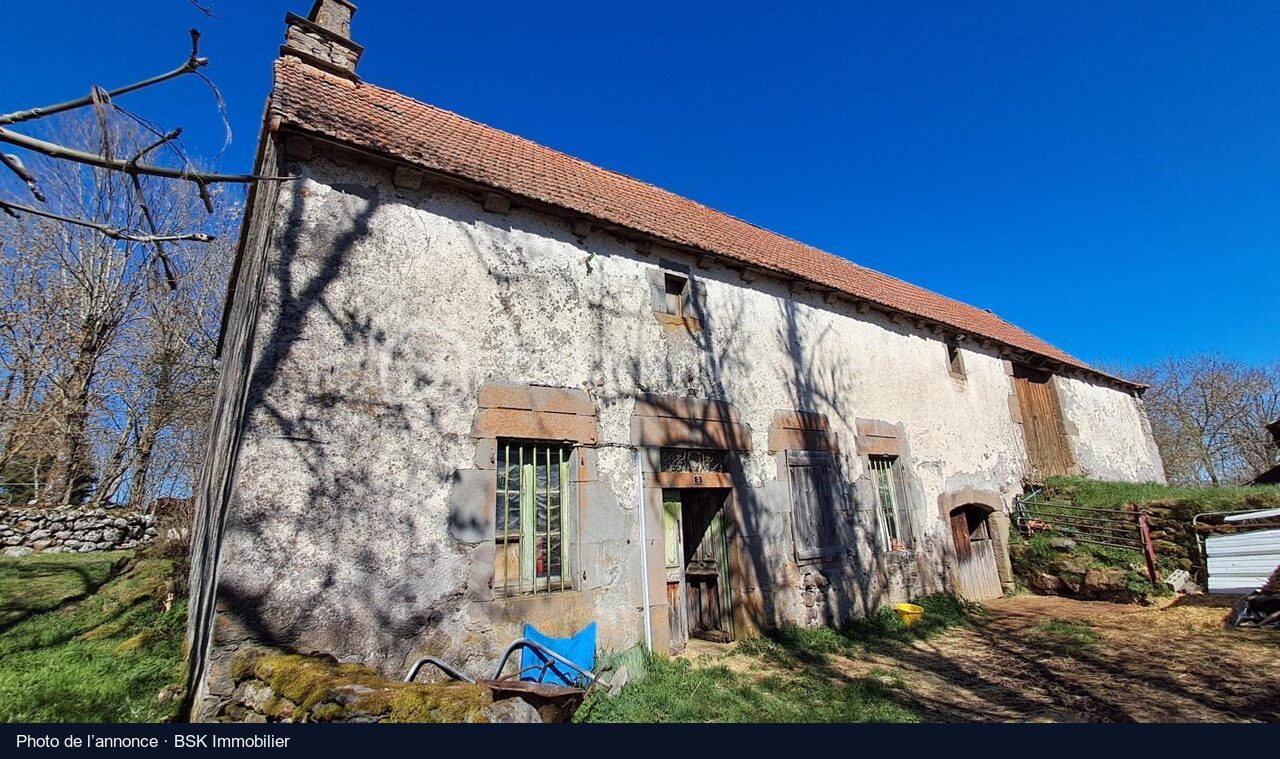La grange-étable du Cantal, Chalinargues : photo de l’annonce, état actuel