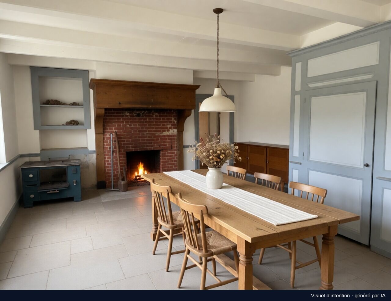 La grande cuisine, Ainvelle : proposition de rénovation, image générée