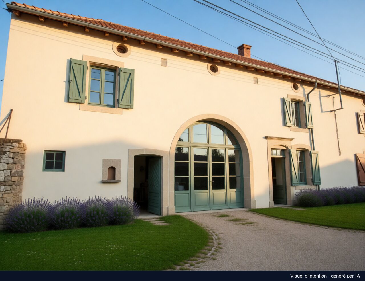 La ferme aux dalles de pierre, Ainvelle : proposition de rénovation, image générée