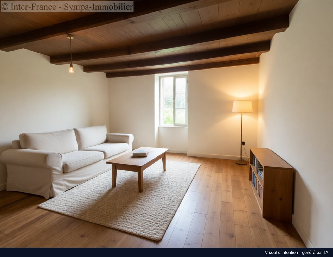 Le salon, Ainvelle : proposition de rénovation, image générée