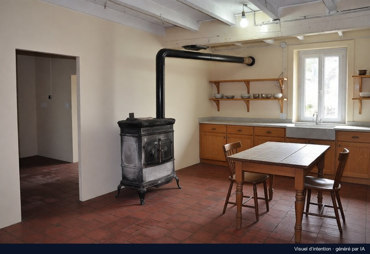 La cuisine, Arfeuilles : proposition de rénovation, image générée