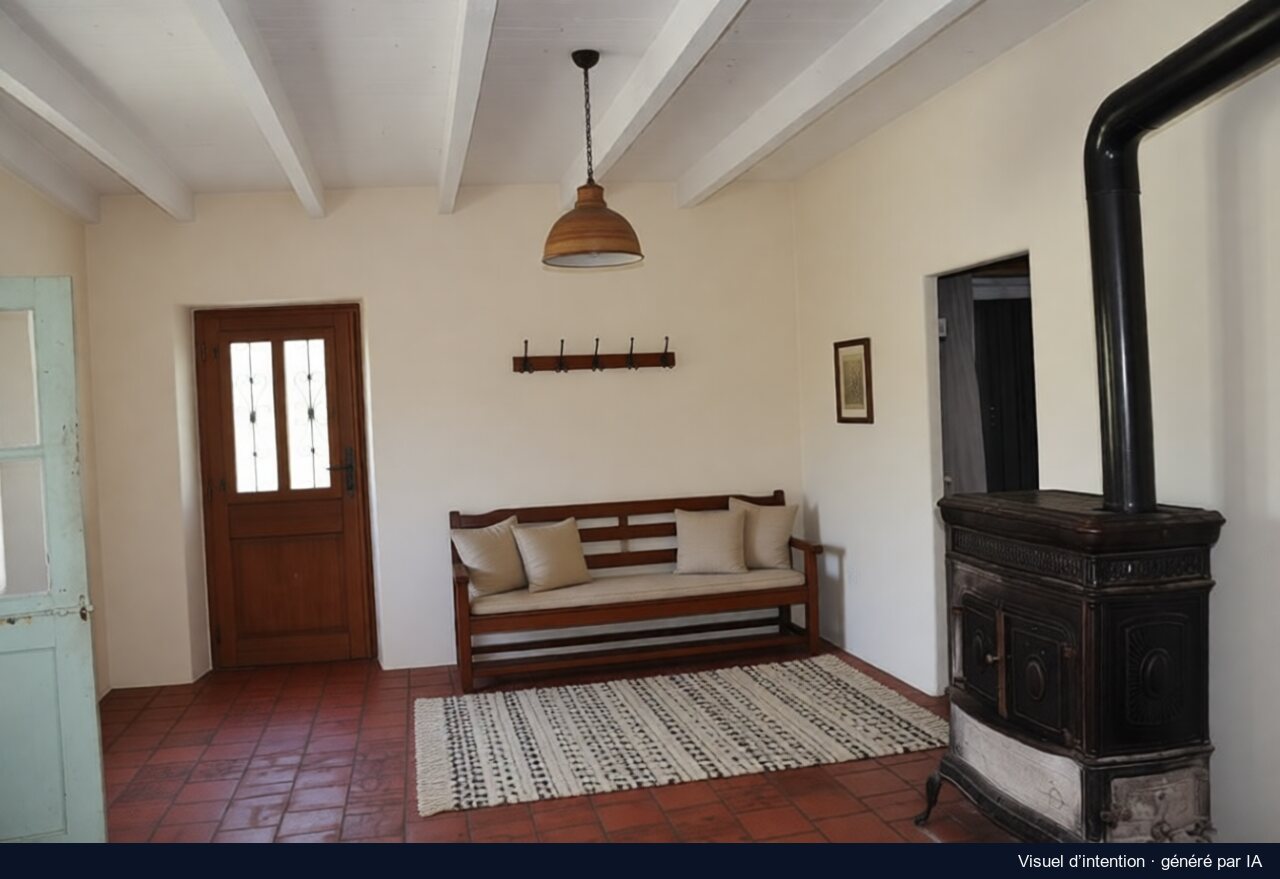 L’ancienne salle du café, Arfeuilles : proposition de rénovation, image générée