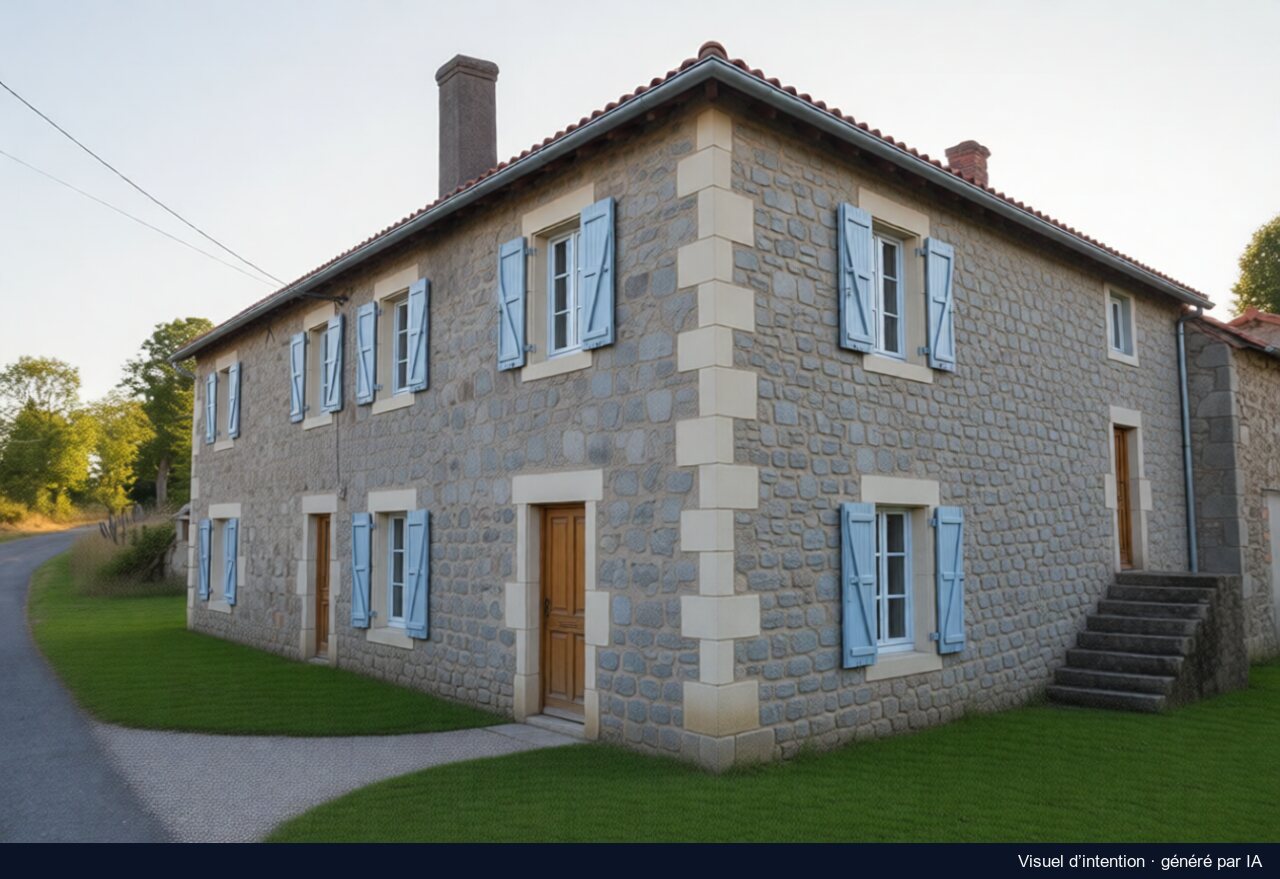 L’ancien café de la vallée, Arfeuilles : proposition de rénovation, image générée