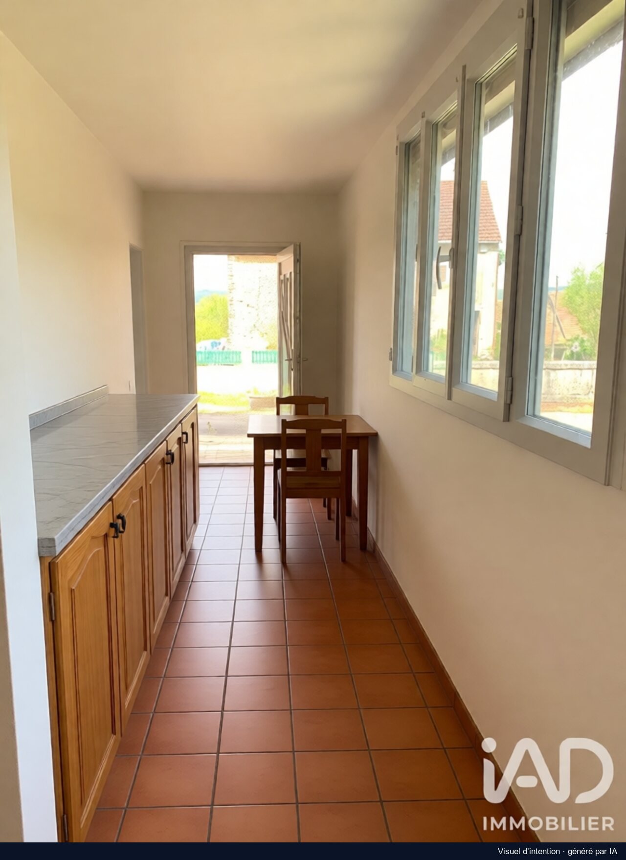 La cuisine, Bourguignon-lès-Morey : proposition de rénovation, image générée