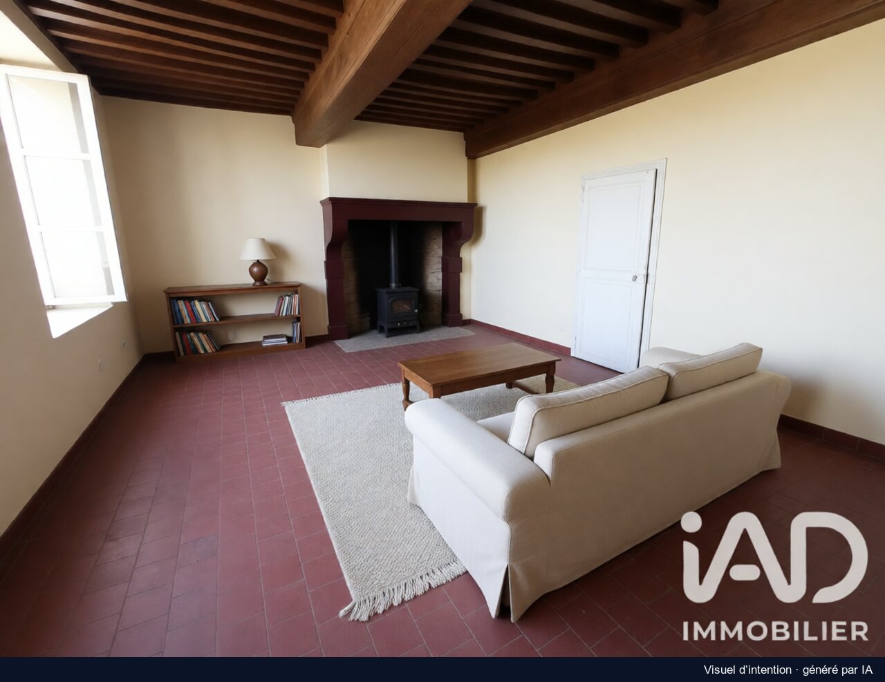 Le salon, Savilly : proposition de rénovation, image générée